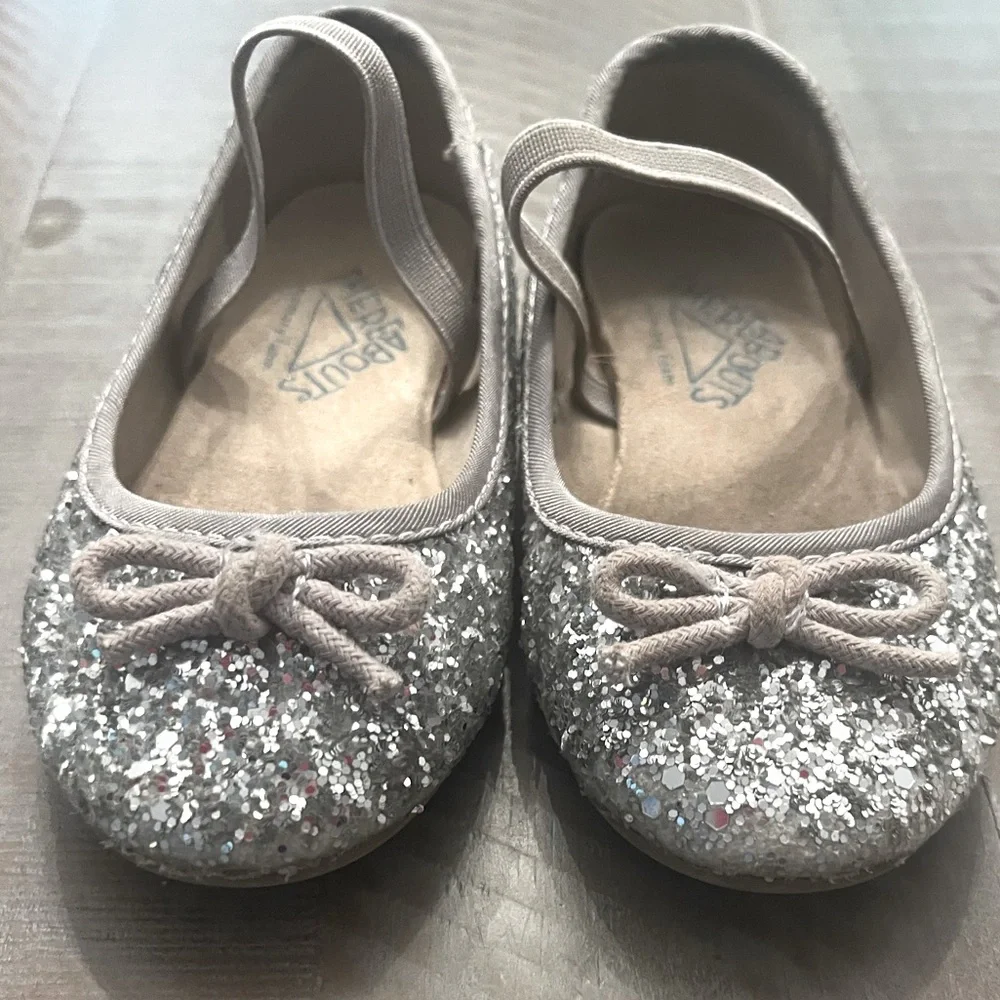 Silver Sparkle Toddler Dress Shoes-Size 7